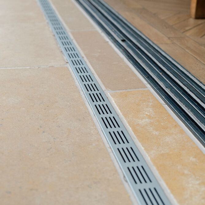 Limestone Patio with Accessible Ramp, Newbury. Accessible Living Company