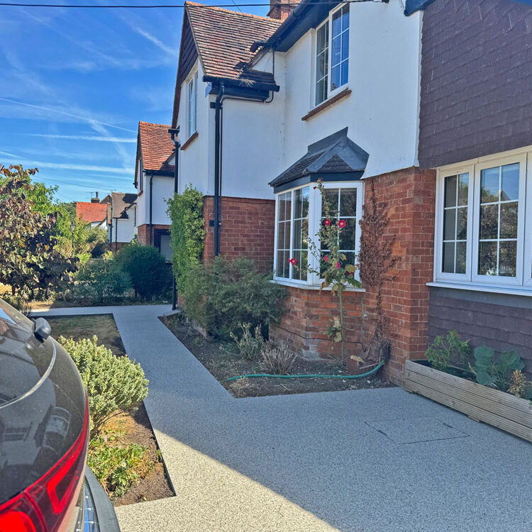 Accessible Resin Driveway and Porcelain Patio, Abingdon. Accessible Living Company