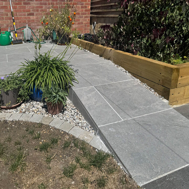 Accessible Resin Driveway and Porcelain Patio, Abingdon. Accessible Living Company