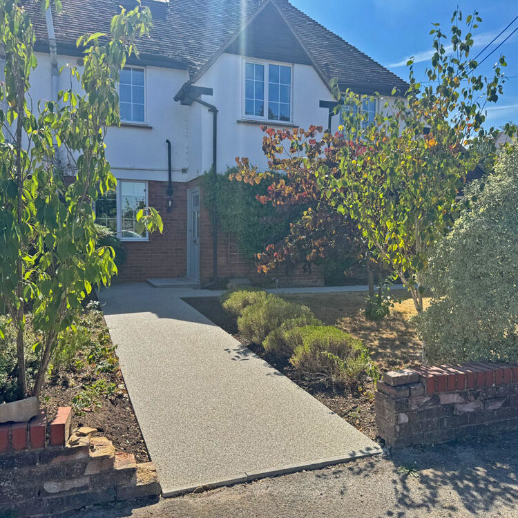 Accessible Resin Driveway and Porcelain Patio, Abingdon. Accessible Living Company