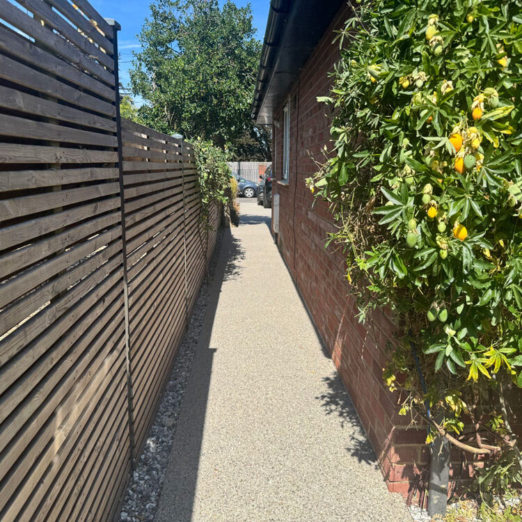 Accessible Resin Driveway and Porcelain Patio, Abingdon. Accessible Living Company