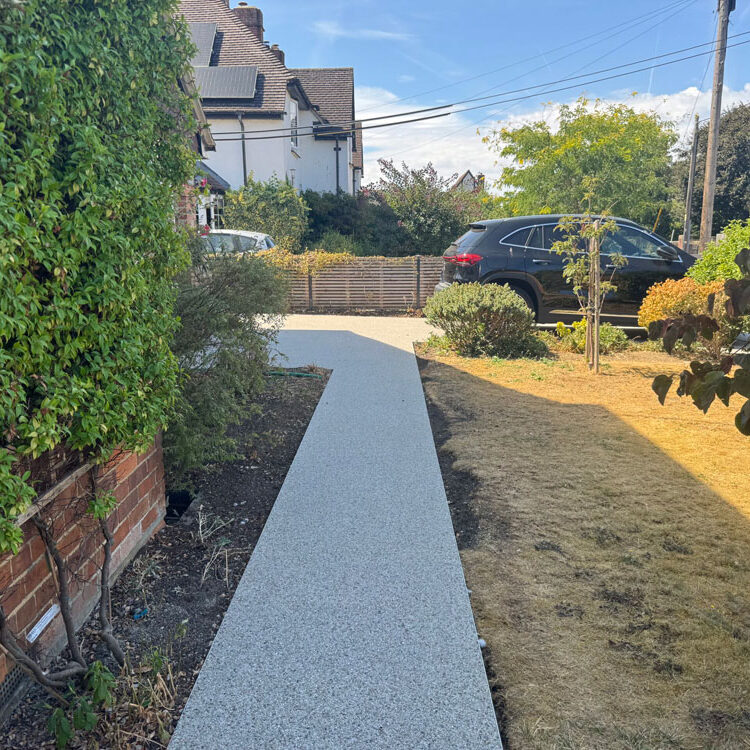 Accessible Resin Driveway and Porcelain Patio, Abingdon. Accessible Living Company